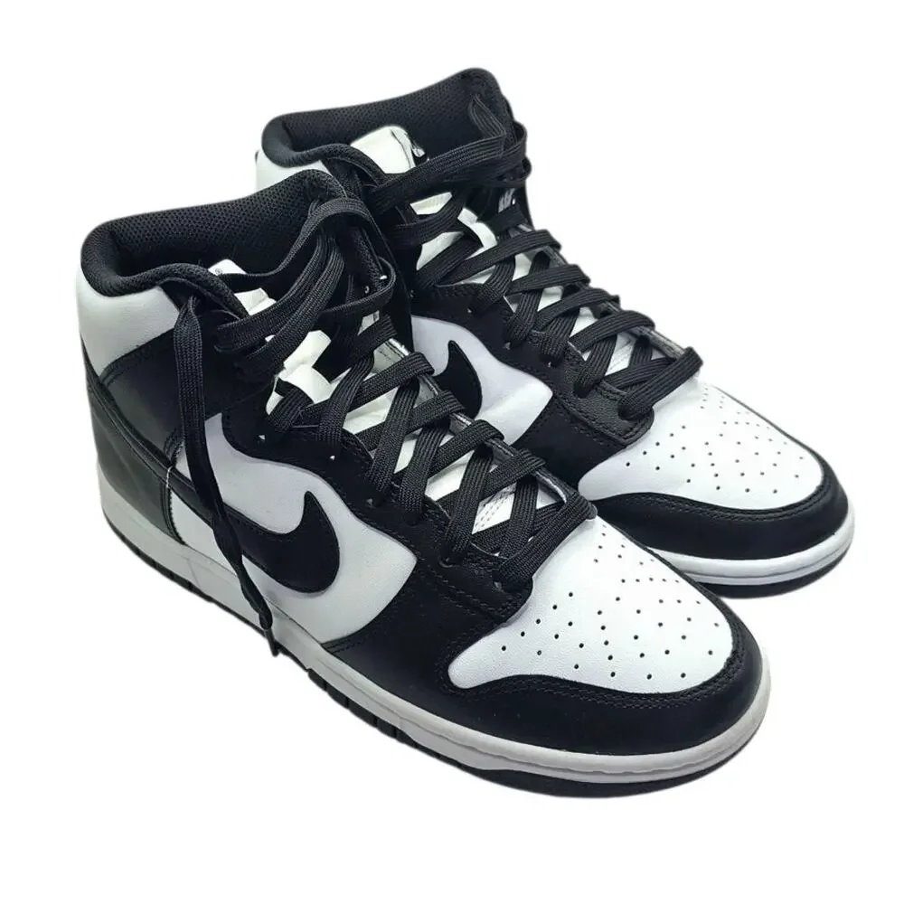 Nike Mens Panda Dunks Hi Retro Basketball Lifestyle Sneakers